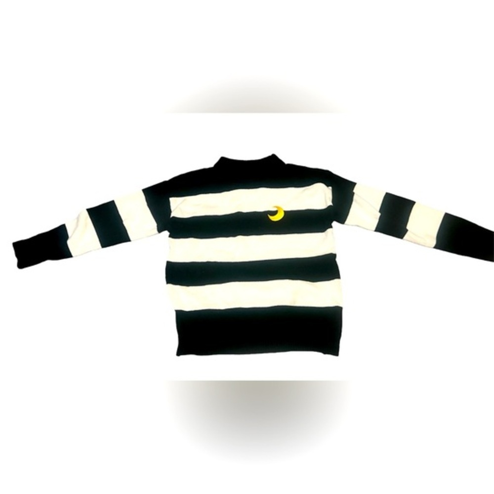 Free Valley Women Kawaii Contrast Striped Moon Sweater